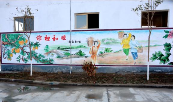 冷水江乡镇文化墙 乡风文明焕发新活力